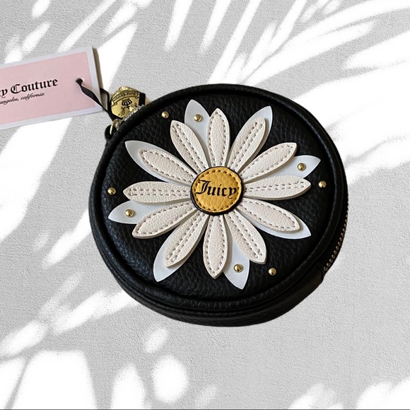 Juicy Couture Handbags - 3/$25 Juicy Couture Black Daisy Coin Purse - NWT